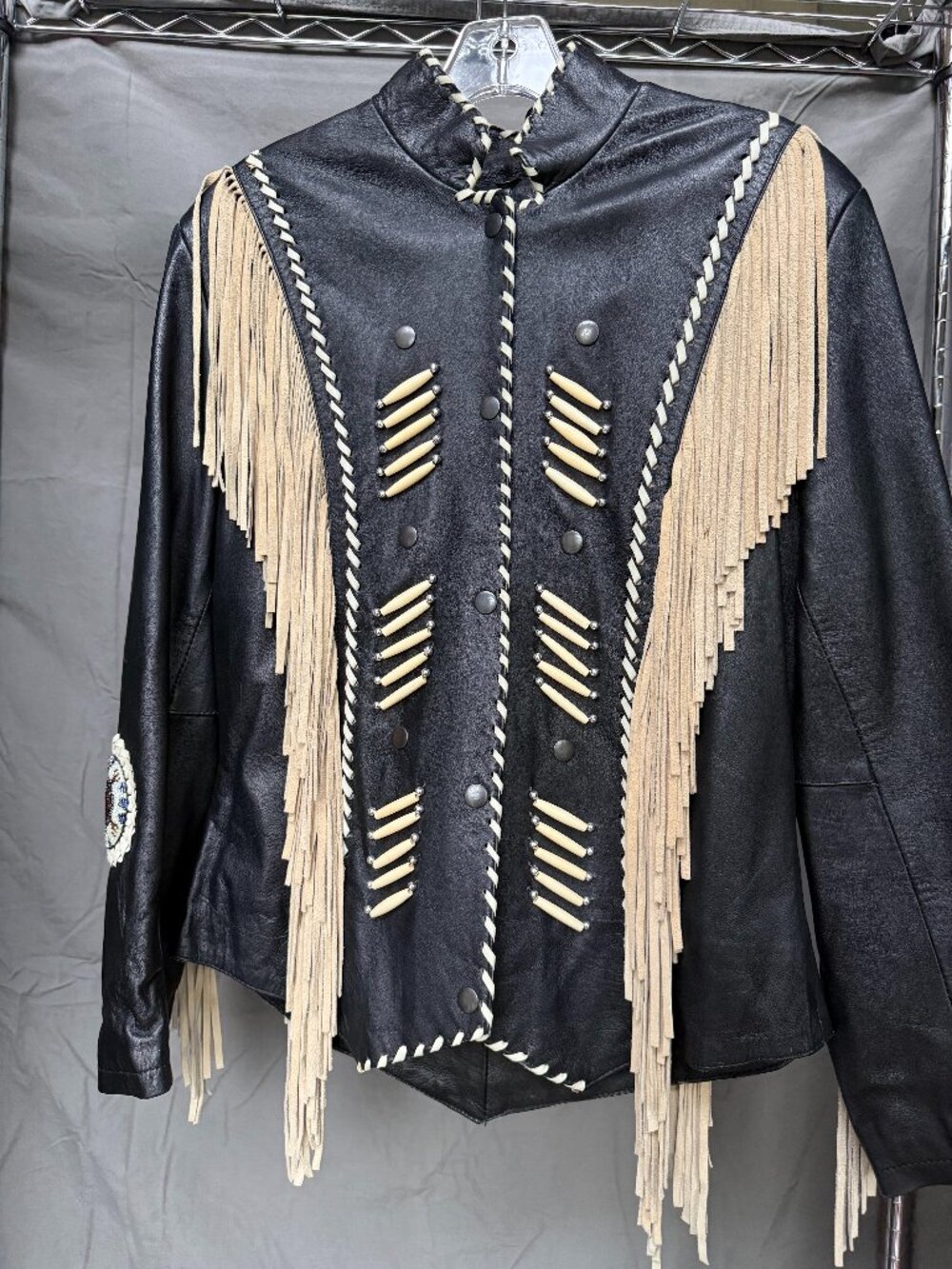 Unique Western-style beaded and fringed jacket